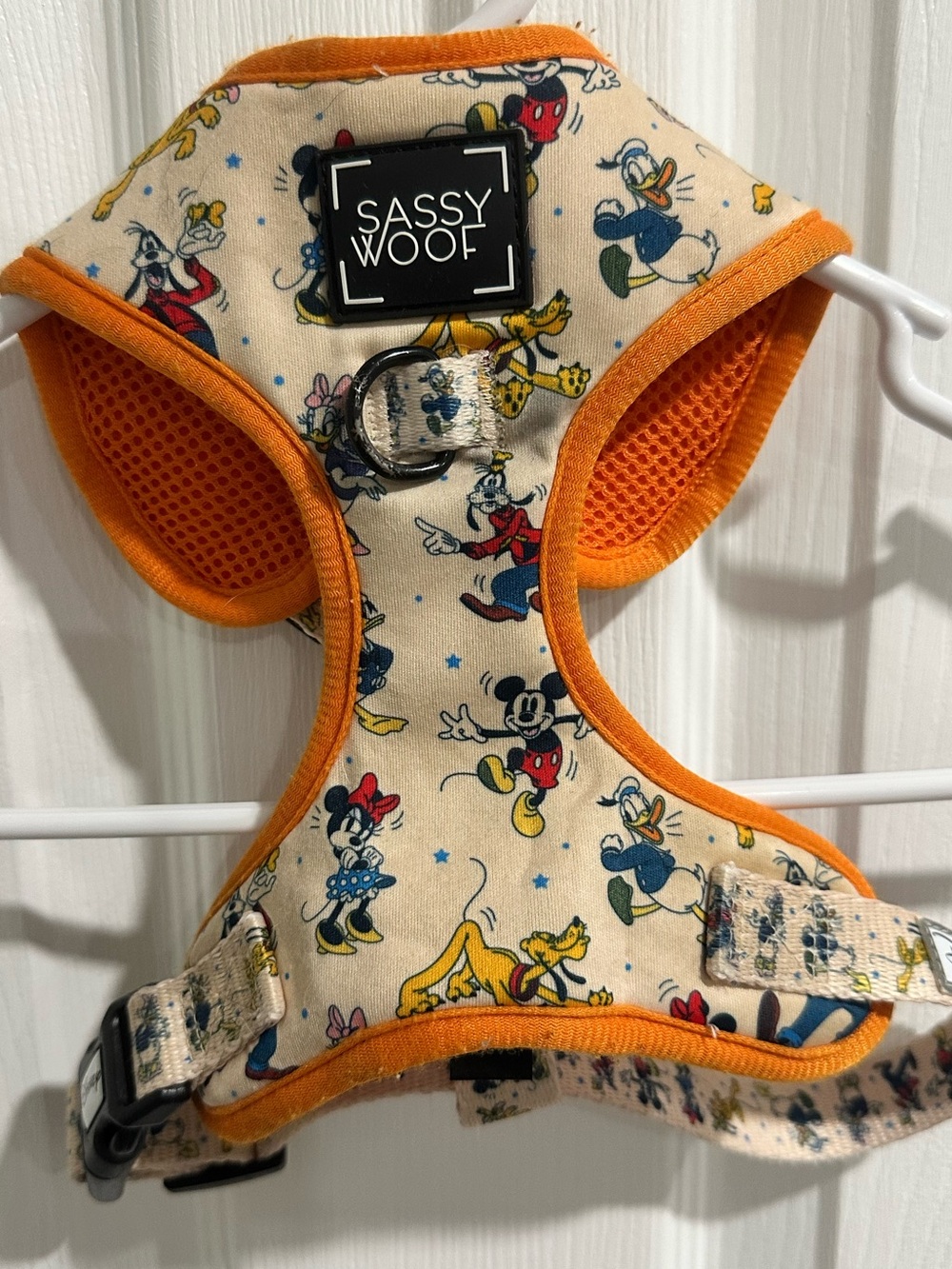 Sassy Woof Mickey Mouse *Sold Out PetSmart Exclusive* Orange Dog Harness